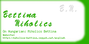 bettina miholics business card